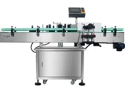 Étiqueteuse automatique de bouteilles rondes